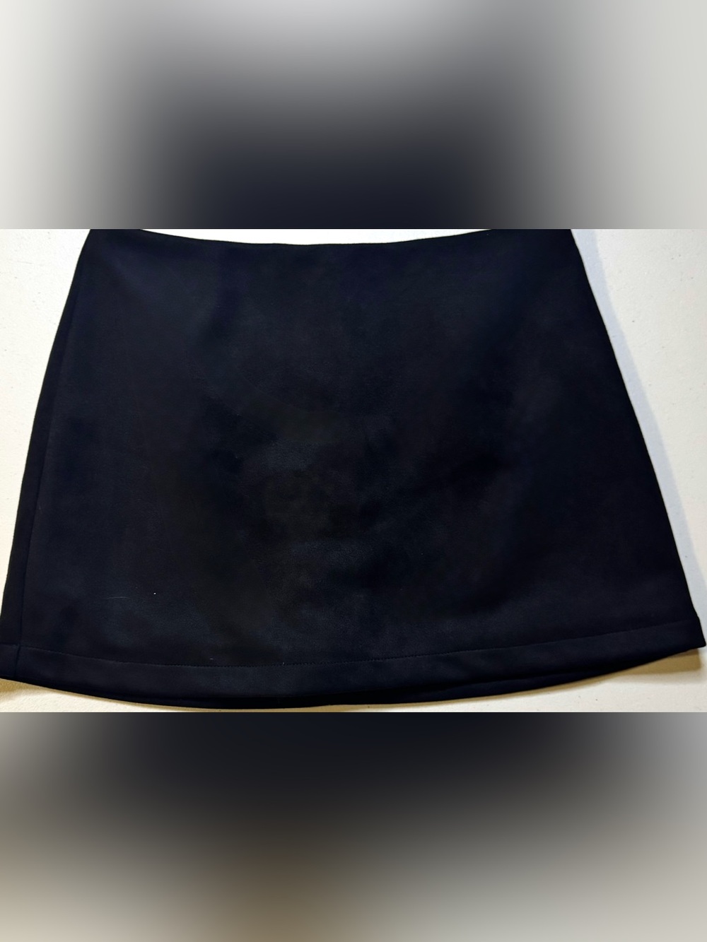 Shyanne Black Faux Suede Mini Skort Size Medium Made in USA Y2K